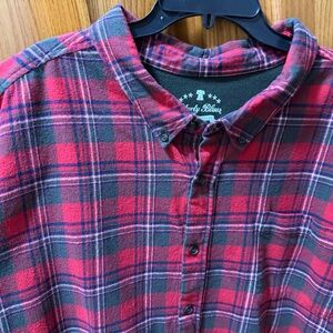 Men’s Size 5XL Liberty Blues Men's Red Plaid Shirt